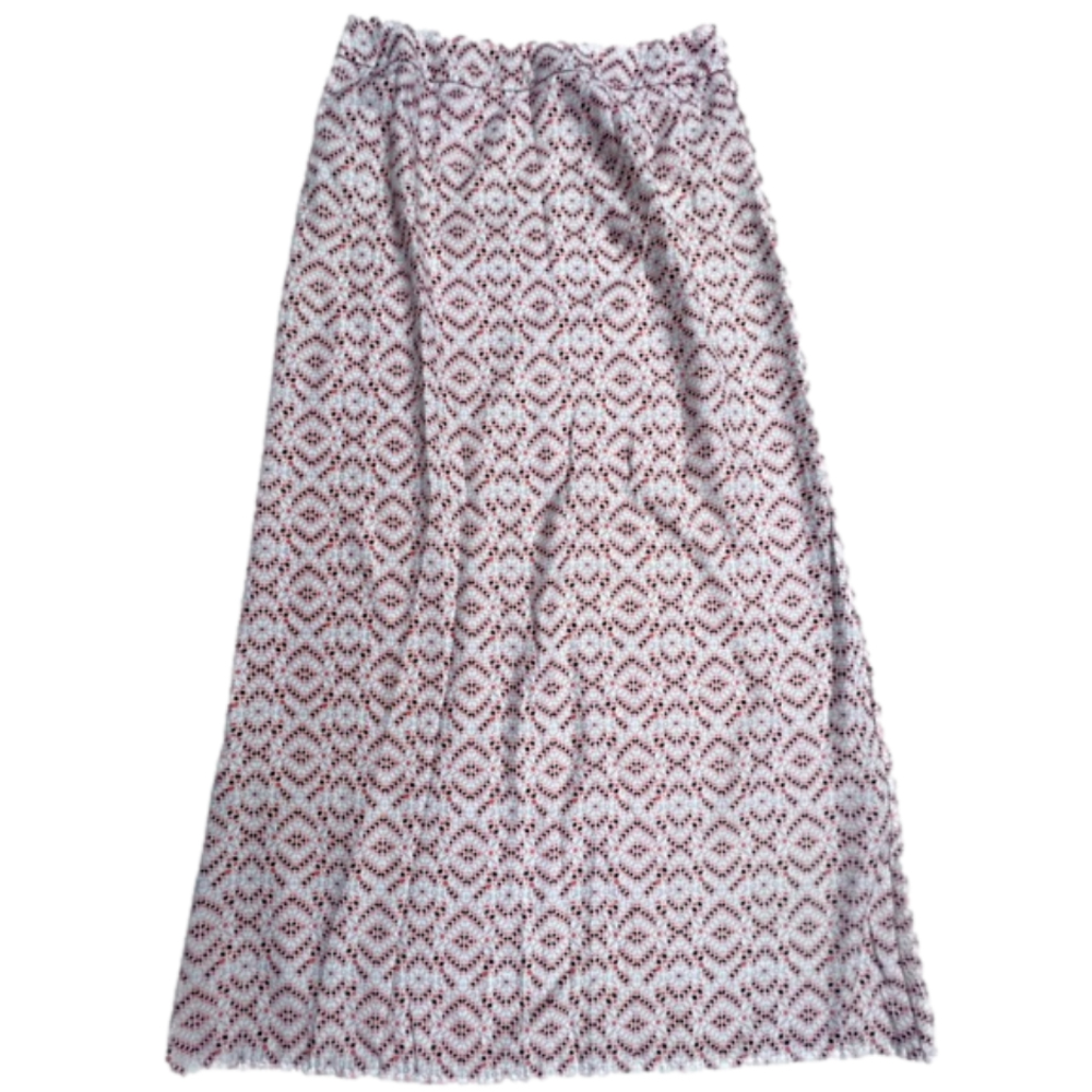 Limited women’s/juniors pink pattern long maxi skirt, size small